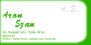 aron szam business card